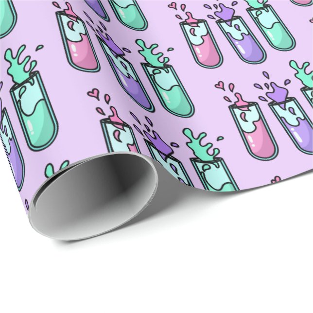 Papel De Presente Tubos de Teste Turbulentos (Ponta do rolo)