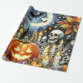 Papel De Presente Tudo Colagem do Halloween