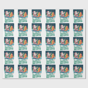 Papel De Presente Tudo que eu quero no Natal é uma pesca de grandes 