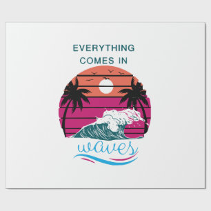 Papel De Presente Tudo Vem em Ondas