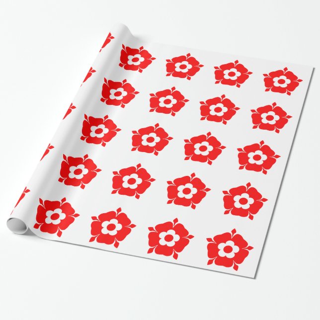 Papel De Presente Tudor Rosa (Desenrolado)