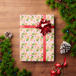 Papel De Presente Tulipas de pêssego