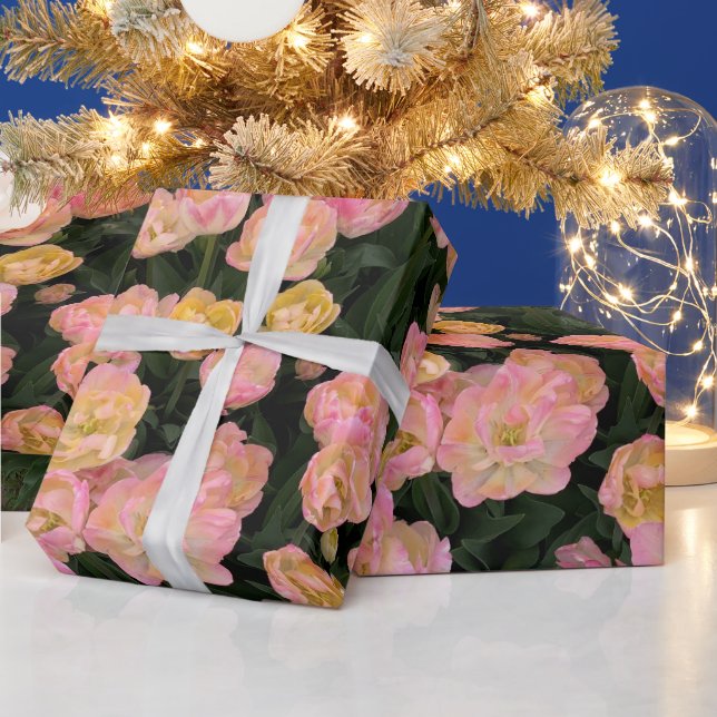 Papel De Presente Tulipas Rosa (Feriados)