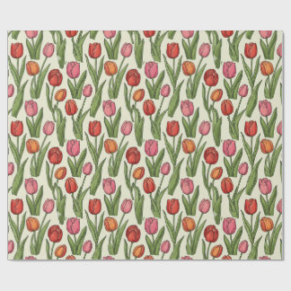 Papel De Presente Tulipas vermelhas Design