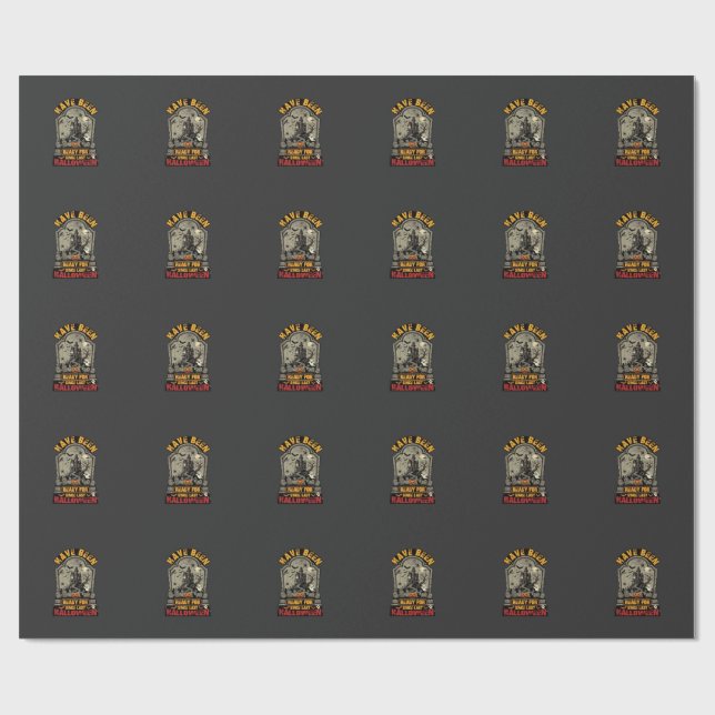Papel De Presente Túmulo de Casa Assombrada de Halloween Já Pronto (Aberto)