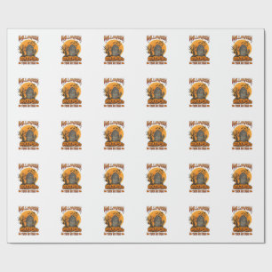Papel De Presente Túmulo de Halloween para Doce ou Travessura Mãos d