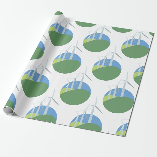 Papel De Presente Turbinas eólicas (Desenrolado)