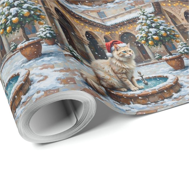 Papel De Presente Turkish Angora Christmas Ottoman Courtyard (Ponta do rolo)