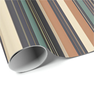 Papel De Presente Turma Moderna do Século Médio das Stripes Terrestr