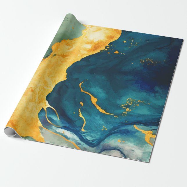 Papel De Presente Turquesa (Desenrolado)
