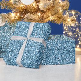 Papel De Presente Turquesa Azul-Brilhante