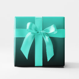 Papel De Presente Turquesa Preta Ombre