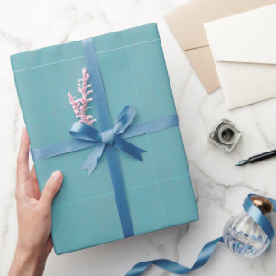 Papel De Presente Turquesa Texturizada