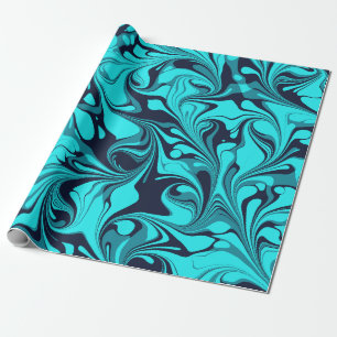 Papel De Presente Turquoise Marble