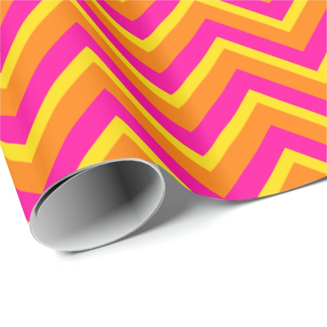Papel De Presente Tutti Frutti Chevron 21-Gift Wrapping Paper (Ponta do rolo)