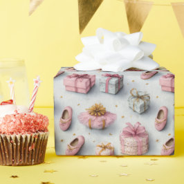 Papel De Presente Tutu Cute Pink Ballerina Birthday