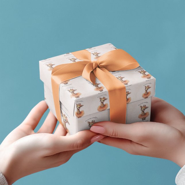 Papel De Presente Tutu de Bailarina Personalizado Girafa Chuveiro de (Criador carregado)