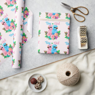 Papel De Presente Twins de Papagaio Bebês