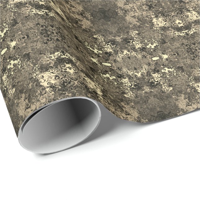 Papel De Presente Twirlers coloridos/Espelho/Sepia / abstrato (Ponta do rolo)