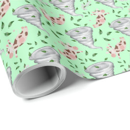 Papel De Presente Twisters Tornado Gift Wrapping Paper - Green