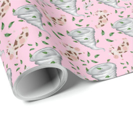 Papel De Presente Twisters Tornado Gift Wrapping Paper - Pink