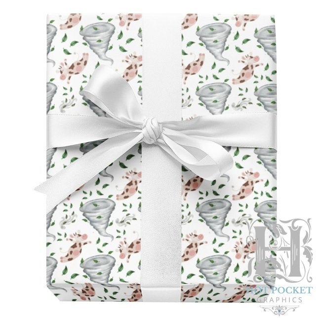 Papel De Presente Twisters Tornado Gift Wrapping Paper - White (Criador carregado)