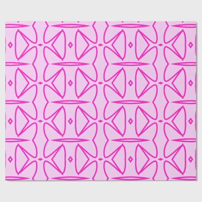 Papel De Presente Two Toned Pink Pattern Wrapping Paper (Aberto)