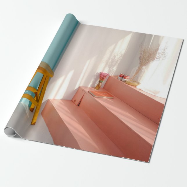 Papel De Presente Two yellow wooden bar stools (Desenrolado)