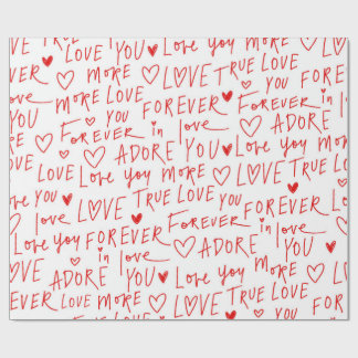 Papel De Presente Typewriting Love 