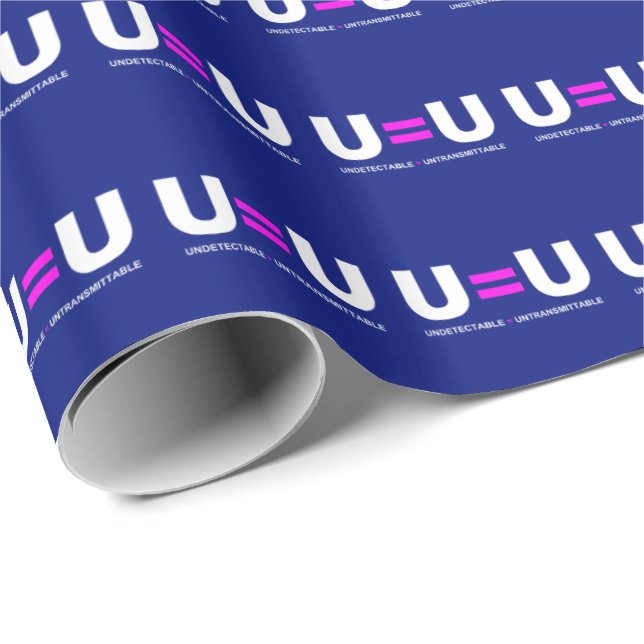 Papel De Presente U=U O HIV Indetectável Igual a Intransmissível (Ponta do rolo)