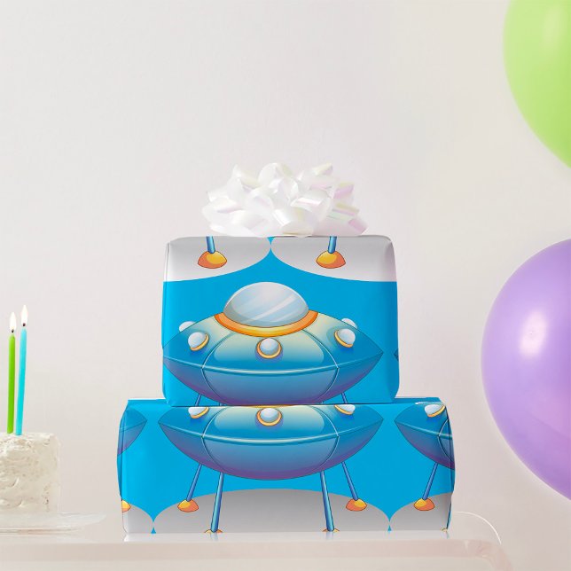 Papel De Presente UFO de Saucer Voador (Criador carregado)