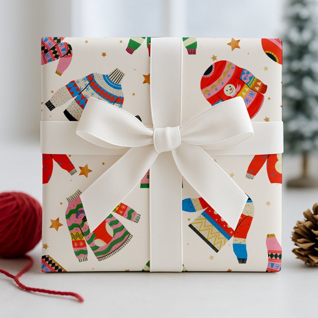 Papel De Presente Ugly Sweater Holiday Wrappaper (Criador carregado)