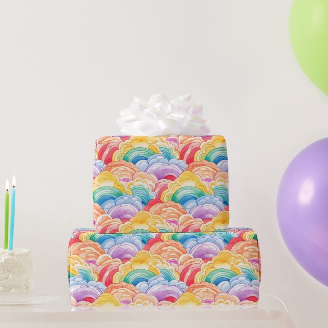 Papel De Presente Um Arco-íris de Arco-íris  (Presentes para festas)