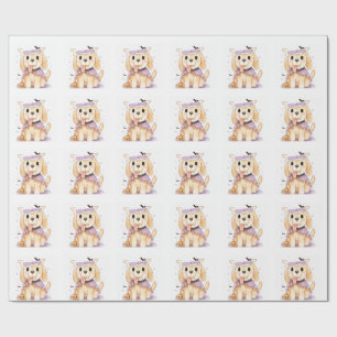 Papel De Presente Um cachorrinho fofo, é tão fofo para o Halloween
