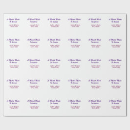 Papel De Presente Um casamento feito no céu roxo malva desde ano nom