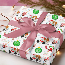 Papel De Presente Um Cavalier King Charles Muito Natalino Wrapp
