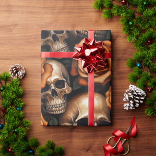 Papel De Presente Um design da série A Skull and Roses 9
