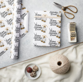 Papel De Presente Um dia de aniversário de Dia das Bruxas de Cara Lo