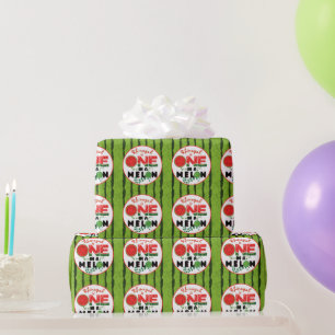 Papel De Presente Um em Melon Watermelon Primeiro Aniversário