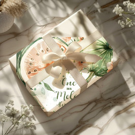 Papel De Presente Um em um primeiro aniversario Melon Watermelon Wat