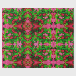 Papel De Presente Um estudo em rosa e verde