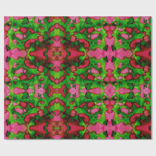 Papel De Presente Um estudo em rosa e verde