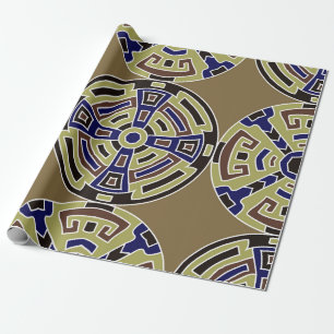 Papel De Presente Um fundo semineso. Cor da moda de fundo étnico
