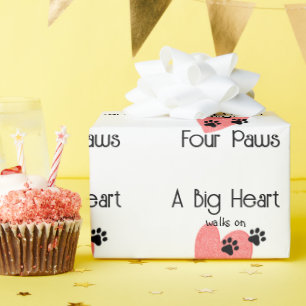 Papel De Presente Um grande coração anda em quatro patas - Pet Lover