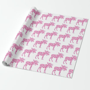 Papel De Presente Um Moso Cute feito em pequenos corações rosa