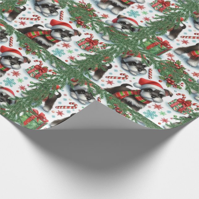 Papel De Presente Um Natal Muito Schnauzer (Ponta)