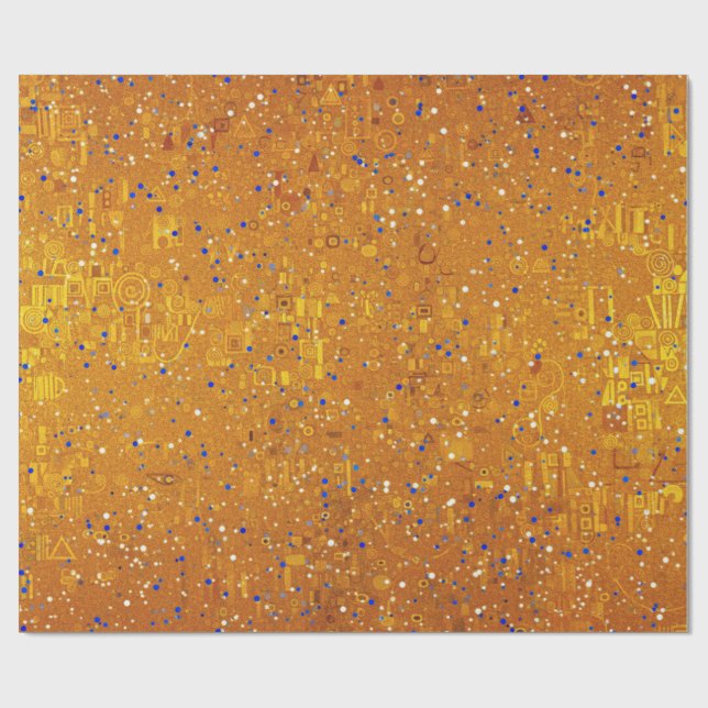 Papel De Presente Um Ouro Inspirado em Klimt (Aberto)
