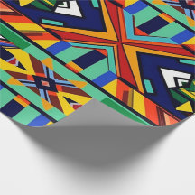 Um padrão africano colorido estilo Ndabele