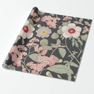 Papel De Presente Um padrão perfeito. Belo tecido florescendo realis