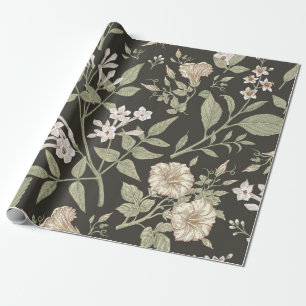 Papel De Presente Um padrão perfeito. Belo tecido florescendo realis